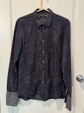 Ted Baker Black and White Microdot Dress Shirt